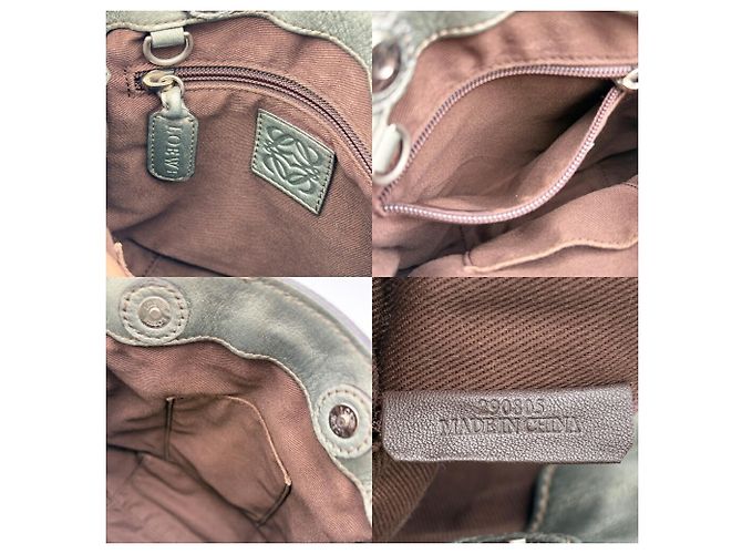 Borsa a tracolla in pelle Loewe Fiesta Verde oliva - vista 20