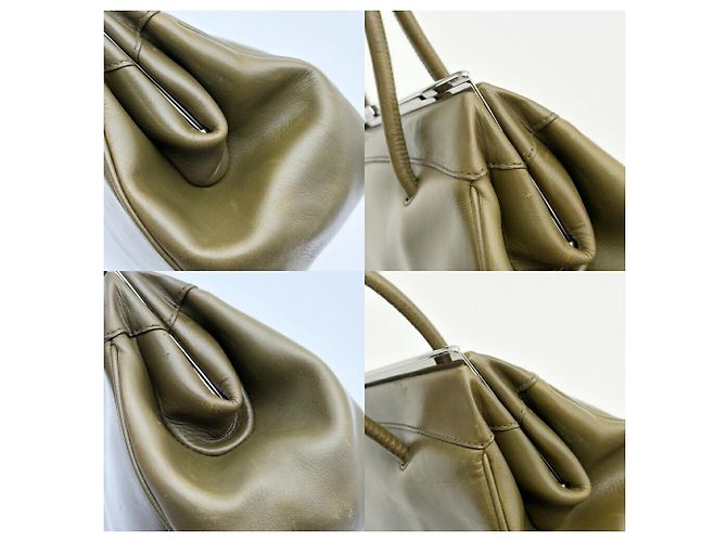 Borsa a mano Gucci in pelle Verde e Khaki Cachi Verde oliva - vista 10