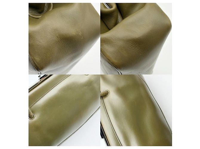 Borsa a mano Gucci in pelle Verde e Khaki Cachi Verde oliva - vista 11