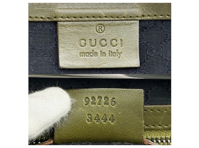 Borsa a mano Gucci in pelle Verde e Khaki Cachi Verde oliva - vista 18