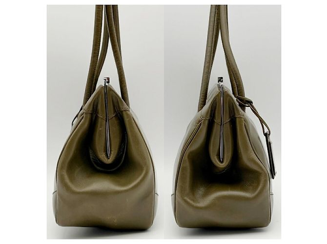 Borsa a mano Gucci in pelle Verde e Khaki Cachi Verde oliva - vista 5