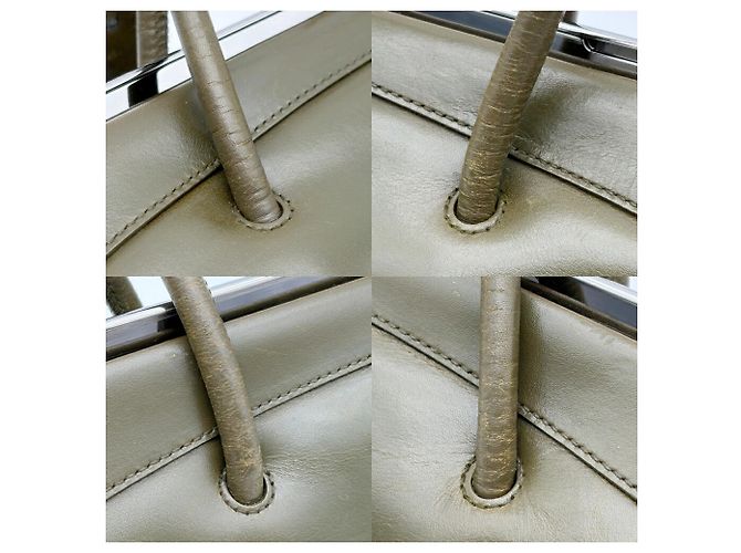 Borsa a mano Gucci in pelle Verde e Khaki Cachi Verde oliva - vista 9