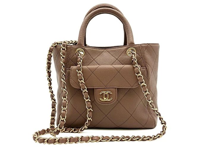 Borsa a tracolla con catena da donna Chanel Marrone - vista 2
