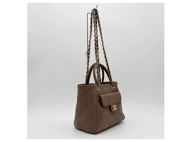 Borsa a tracolla con catena da donna Chanel Marrone - vista 8