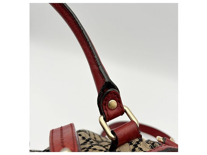 Borsa a tracolla Gucci Diamante Sukey Rosso Beige - vista 13