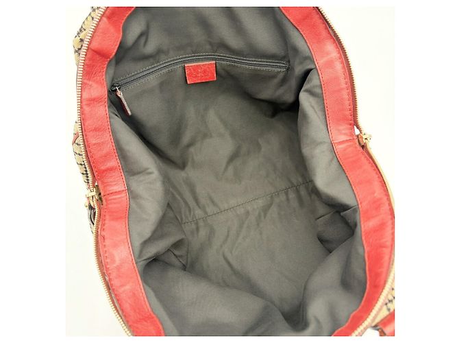 Borsa a tracolla Gucci Diamante Sukey Rosso Beige - vista 18
