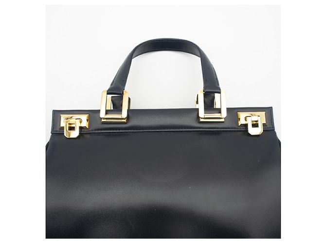 Sac Tote en cuir bleu marine foncé pour homme Gucci - vue 6