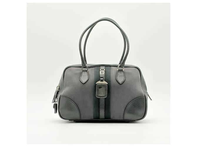Prada Mini Boston Bag Braun Schwarz - Ansicht 3