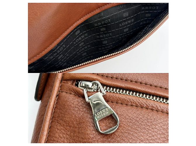 Borsa a tracolla Loewe in pelle marrone - vista 11