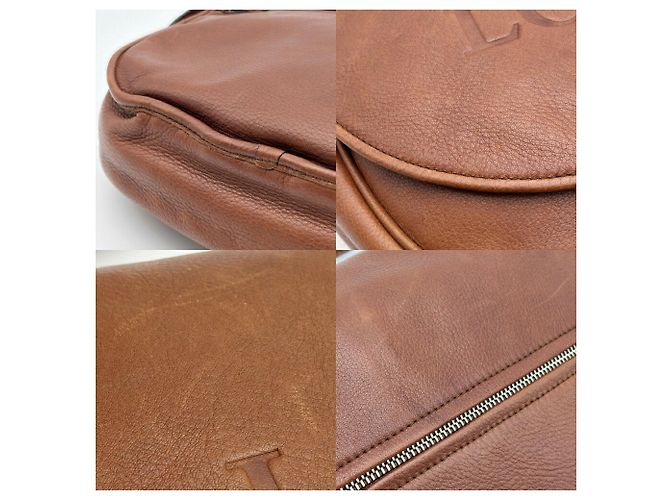 Borsa a tracolla Loewe in pelle marrone - vista 12