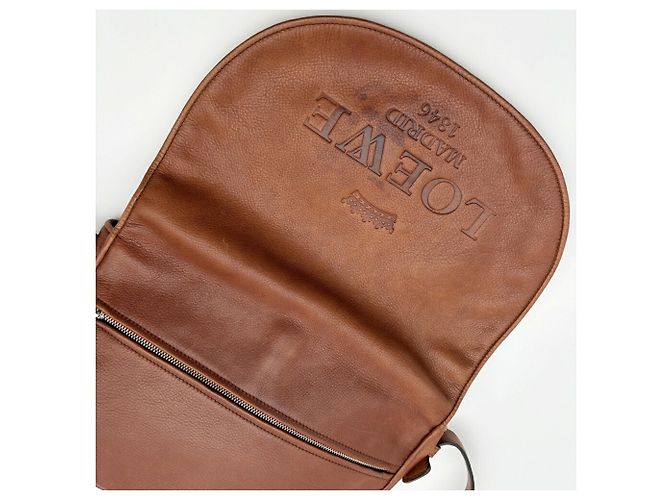 Borsa a tracolla Loewe in pelle marrone - vista 14
