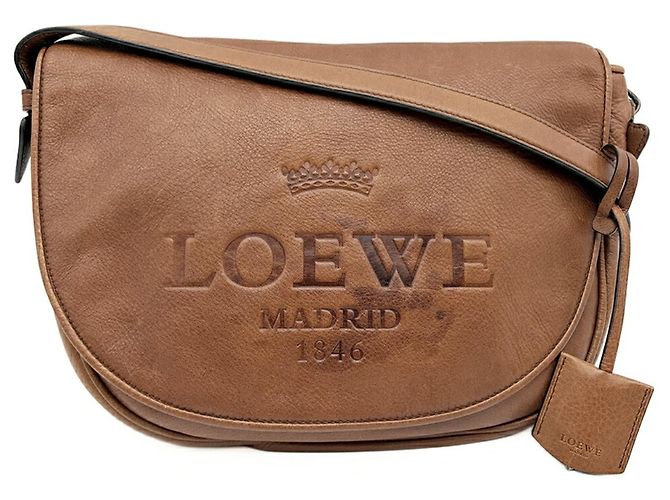 Borsa a tracolla Loewe in pelle marrone - vista 2