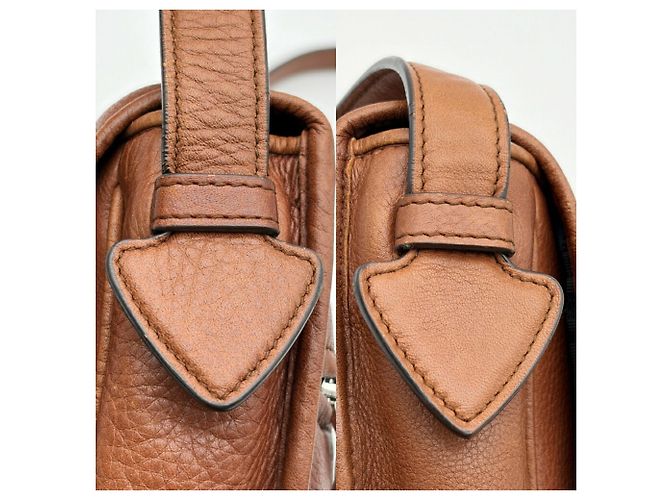 Borsa a tracolla Loewe in pelle marrone - vista 7