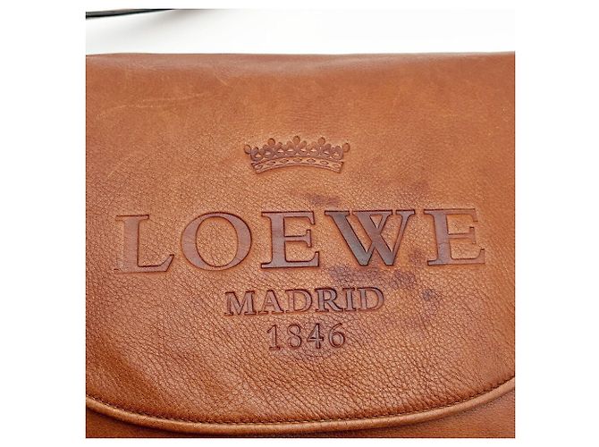 Borsa a tracolla Loewe in pelle marrone - vista 9