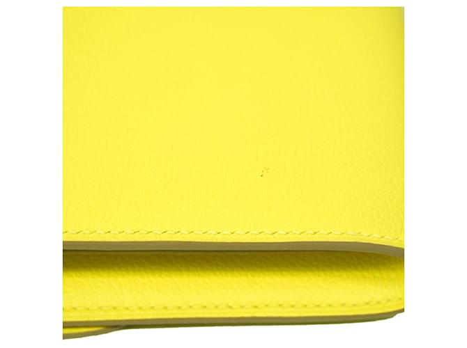 Hermès Hermes Constance To Go Evercolor Lime Wallet/Shoulder Wallet D'oro - vista 7