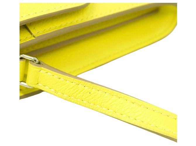 Hermès Hermes Constance To Go Evercolor Lime Wallet/Shoulder Wallet D'oro - vista 8