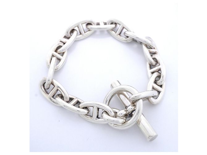 Hermès Bracciale Hermes Chaine d'Ancre GM in Argento 925 - vista 2