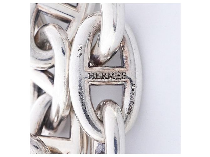 Hermès Bracciale Hermes Chaine d'Ancre GM in Argento 925 - vista 5