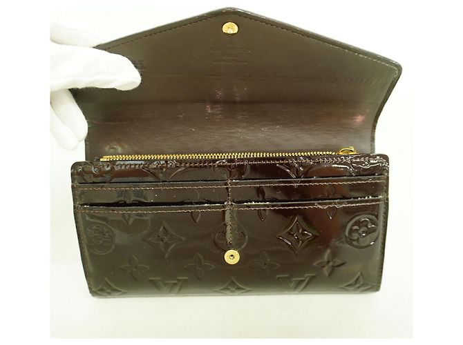 Louis Vuitton Vernis Portefeuille Sarah Long Wallet Bordò - vista 9