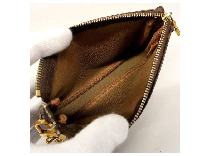 Louis Vuitton Monogram Mini Pochette Accessoires Marrone - vista 4