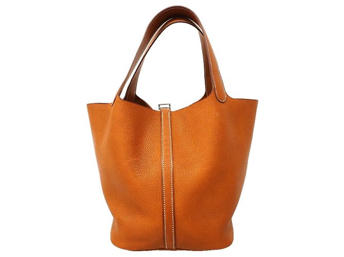 Hermès Borsa Hermes Picotin Lock MM Barenia Faubourg Rosso - vista 13