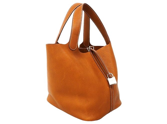 Hermès Borsa Hermes Picotin Lock MM Barenia Faubourg Rosso - vista 2