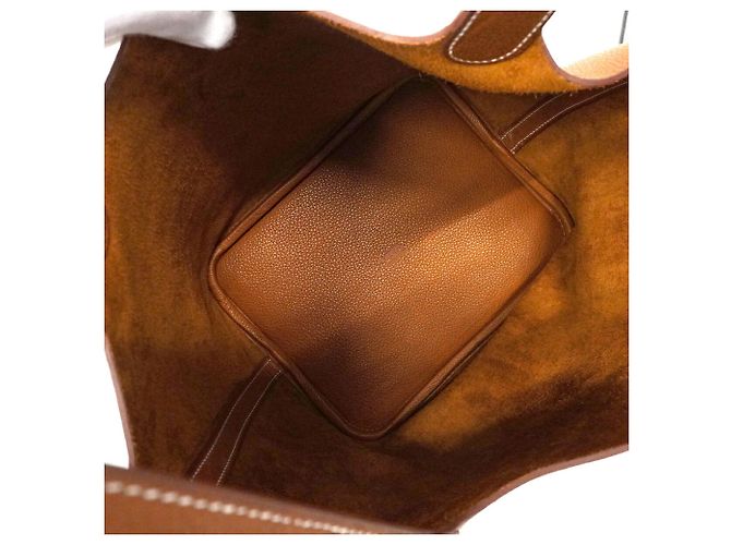 Hermès Borsa Hermes Picotin Lock MM Barenia Faubourg Rosso - vista 4