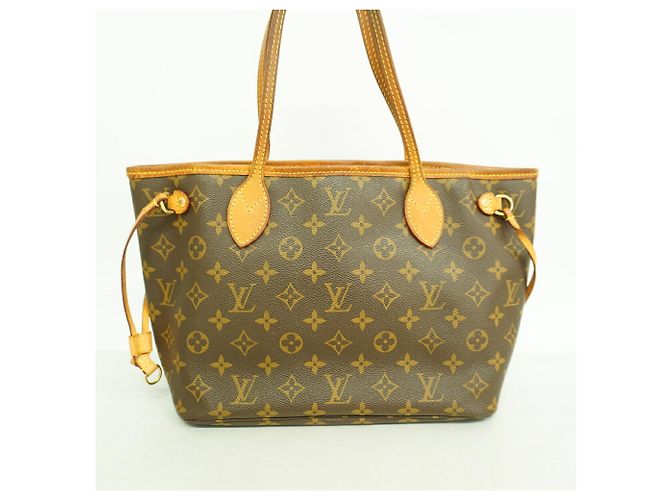 Borsa Tote Louis Vuitton Monogram Neverfull PM Marrone - vista 13