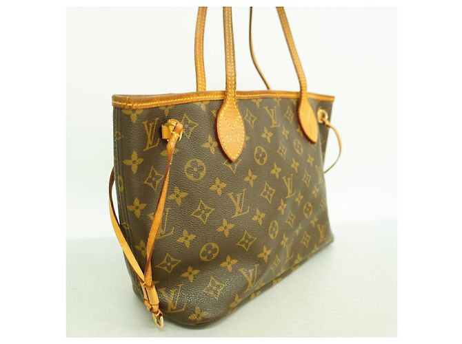 Borsa Tote Louis Vuitton Monogram Neverfull PM Marrone - vista 2
