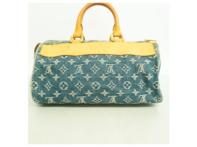 Louis Vuitton Monogram Denim Neo Speedy Handbag Blue - view 12
