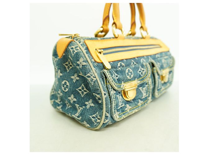 Louis Vuitton Monogram Denim Neo Speedy Handbag Blue - view 2