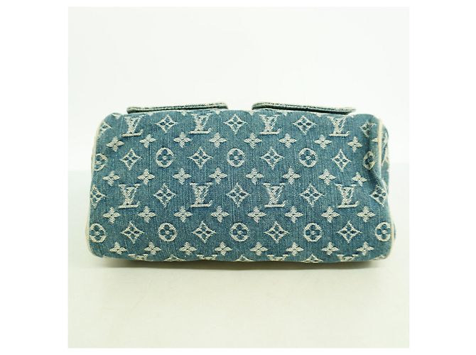 Louis Vuitton Monogram Denim Neo Speedy Handbag Blue - view 3