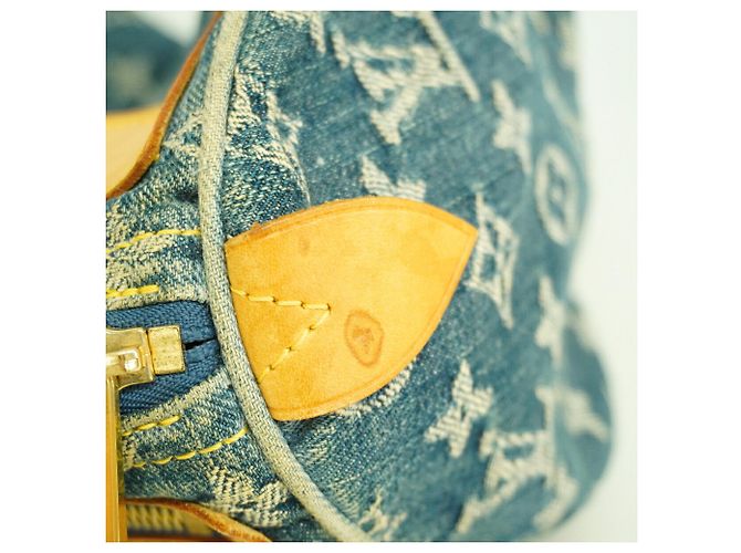 Louis Vuitton Monogram Denim Neo Speedy Handbag Blue - view 9