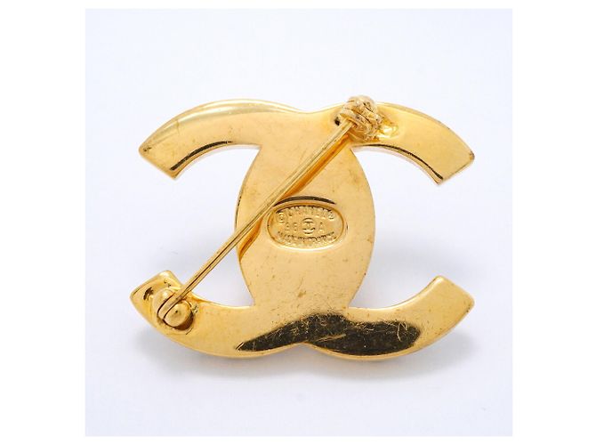 Spilla Chanel placcata oro con strass D'oro - vista 5