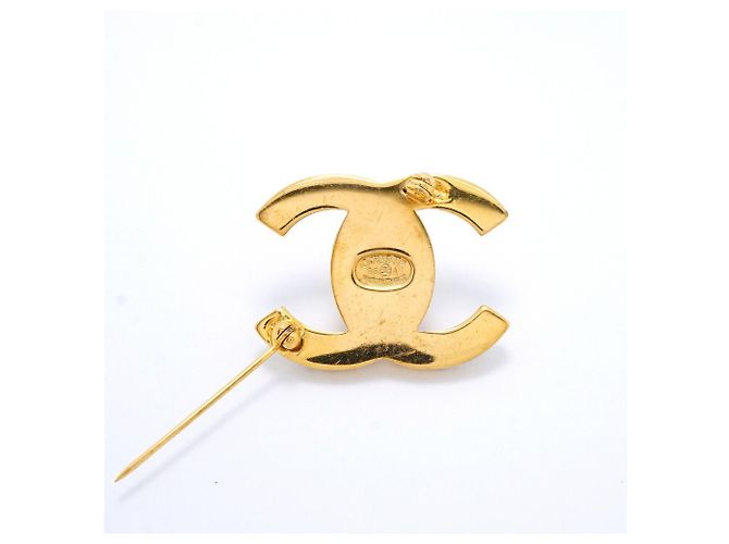 Spilla Chanel placcata oro con strass D'oro - vista 6