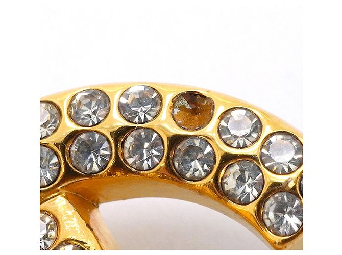 Spilla Chanel placcata oro con strass D'oro - vista 7