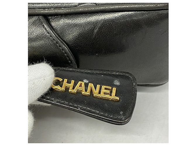Borsa a tracolla Chanel Matelassé in pelle d'agnello Nero - vista 8