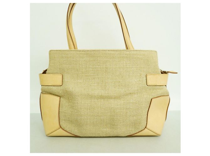 Borsa Salvatore Ferragamo Gancini Canvas Beige - vista 10