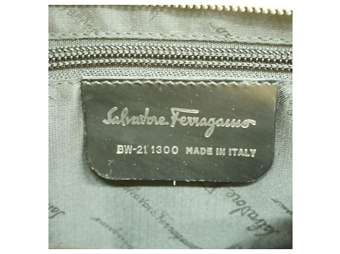 Borsa Salvatore Ferragamo Gancini Canvas Beige - vista 5