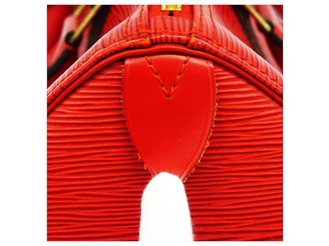 Borsa Louis Vuitton Epi Speedy 25 Rosso - vista 5