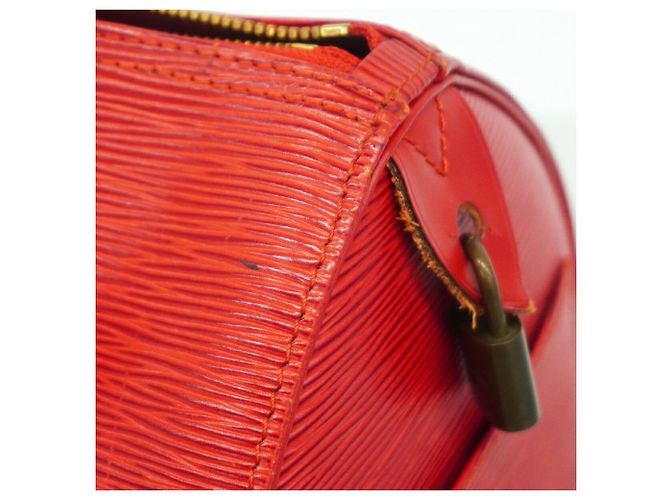 Borsa Louis Vuitton Epi Speedy 25 Rosso - vista 6