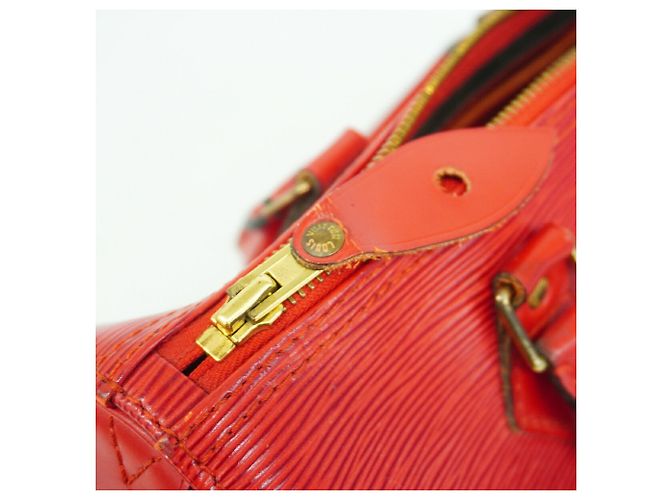 Borsa Louis Vuitton Epi Speedy 25 Rosso - vista 9