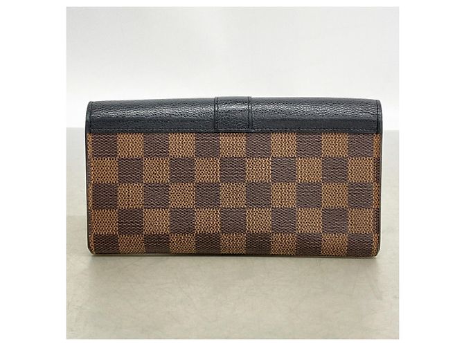 Louis Vuitton Damier Portefeuille Clapton Long Wallet Nero Damier ebene - vista 11