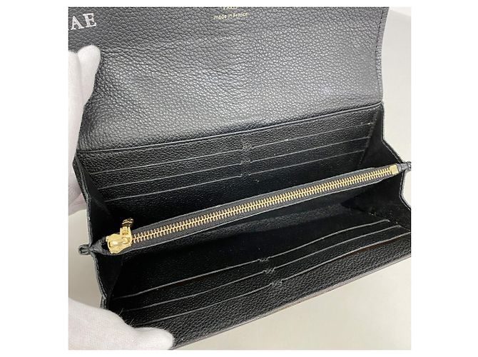 Louis Vuitton Damier Portefeuille Clapton Long Wallet Nero Damier ebene - vista 3