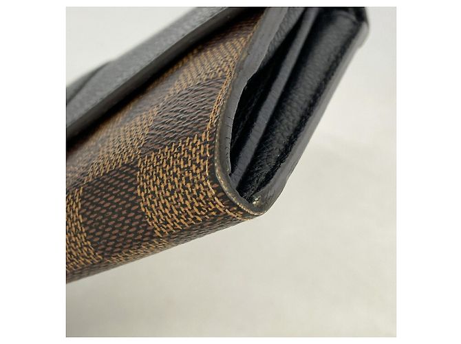 Louis Vuitton Damier Portefeuille Clapton Long Wallet Nero Damier ebene - vista 6