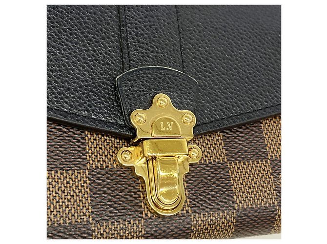 Louis Vuitton Damier Portefeuille Clapton Long Wallet Nero Damier ebene - vista 9