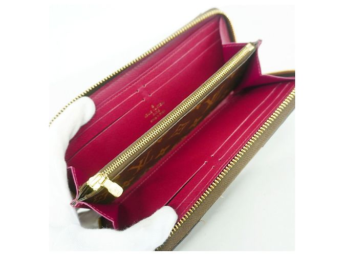 Louis Vuitton Monogram Portefeuille Clemence Long Wallet Fuschia - vista 3