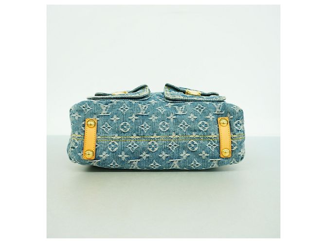 Borsa a tracolla Louis Vuitton Monogram Denim Baggy GM Blu - vista 3