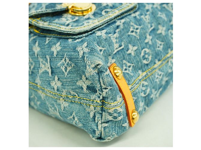 Borsa a tracolla Louis Vuitton Monogram Denim Baggy GM Blu - vista 6