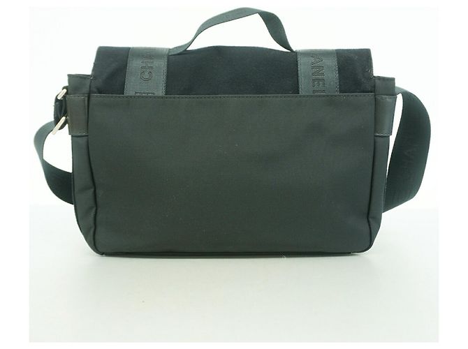 Borsa Chanel Sport in pelle e feltro Nero - vista 10